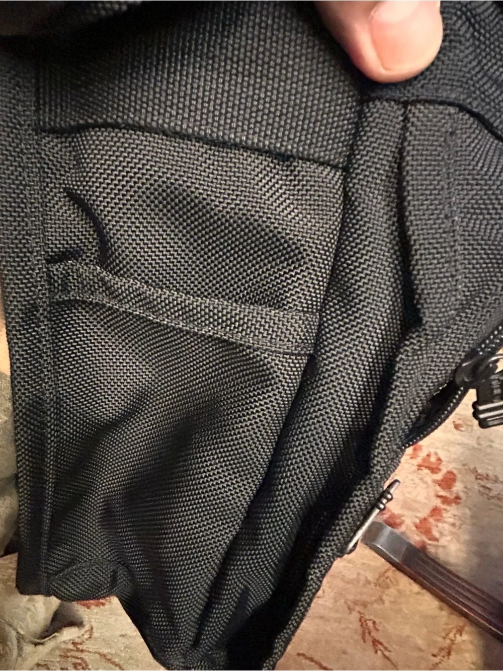 Tumi Black Nylon 3-Piece Messenger and Carry Bag Set